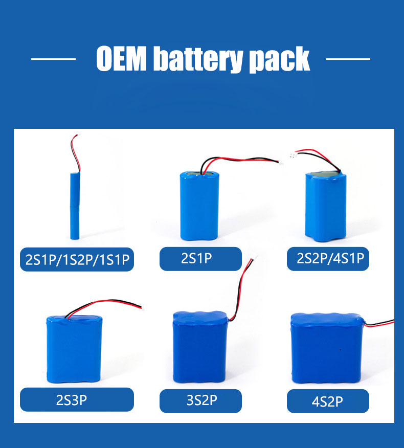 18650 Massager 3.7V Battery Fascia Gun 7.4V 11.1V Rechargeable Small Fan Juicer Lithium Battery Pack