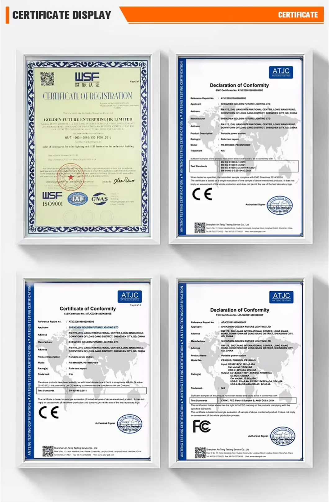 Certifications