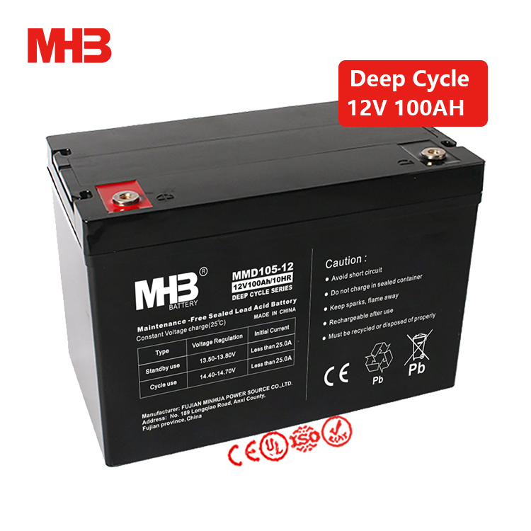 Mhb 12V 100ah VRLA Deep Cycle Battery for UPS/Backup Power/Emergency Lighting/Medical Equipment