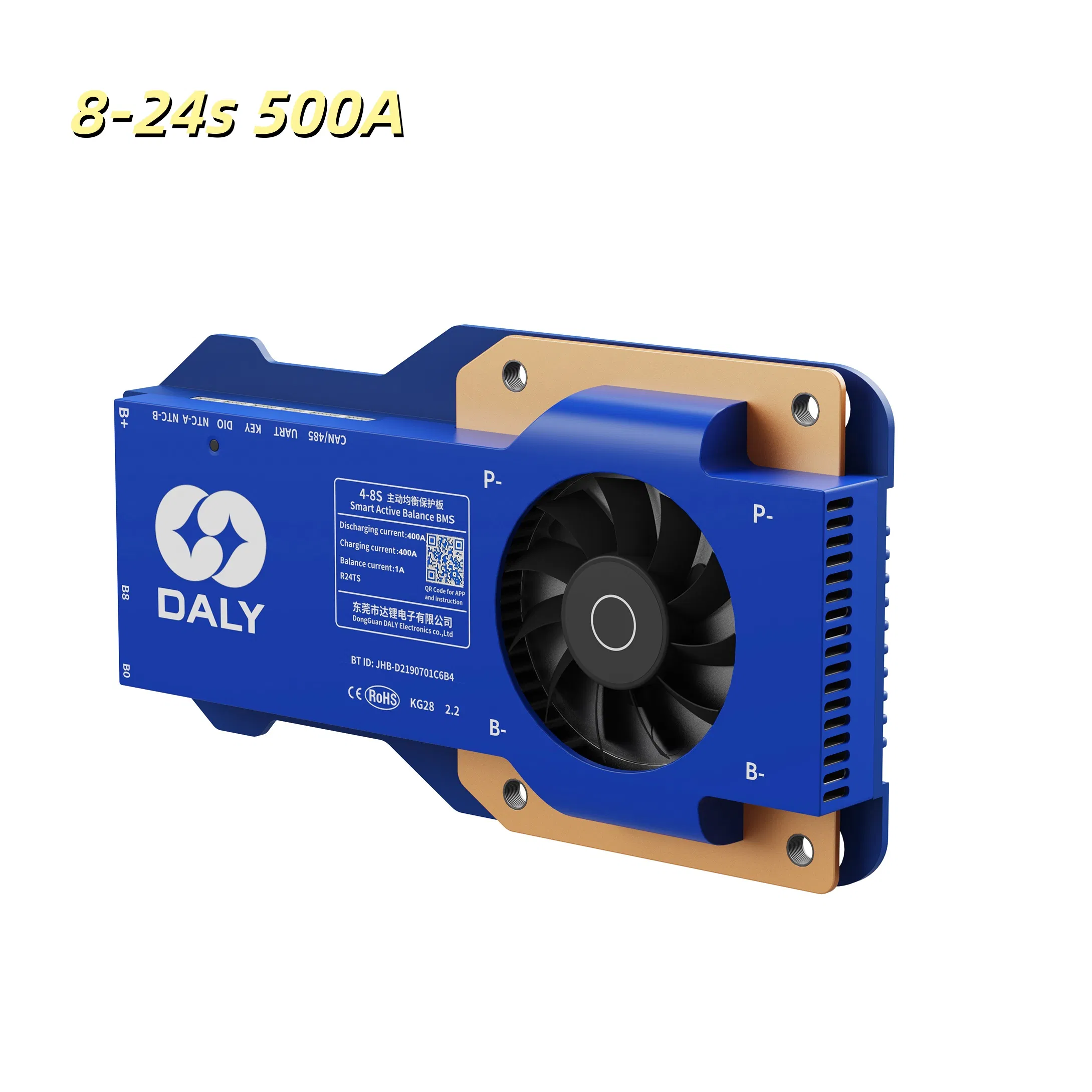 Efficient Battery Management System with Active Balance for 8s-24s