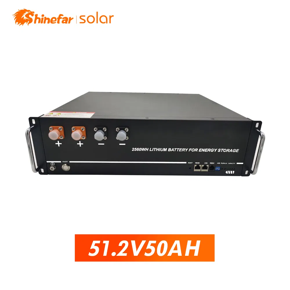 High Voltage Stacked Lithium Battery Modular Design 51.2V 50ah LiFePO4 Battery Pack