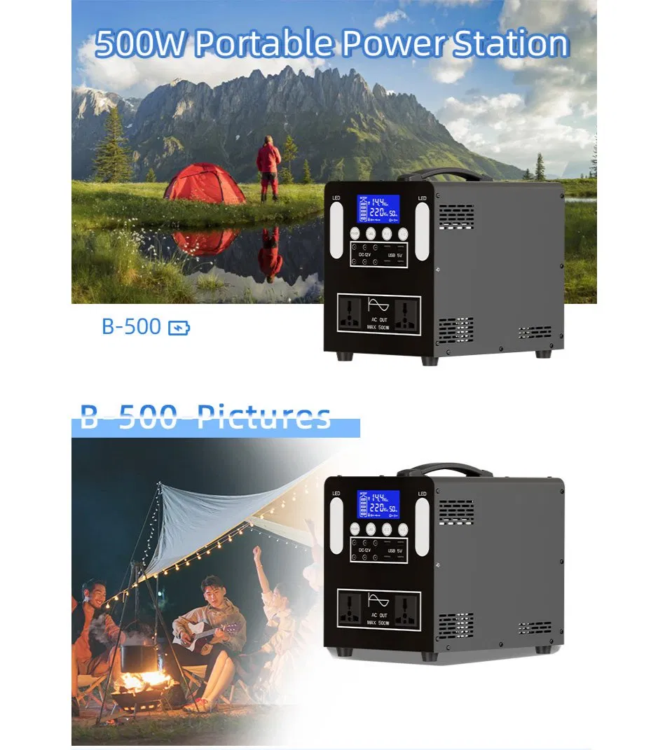 Portable Power Station 500W Solar Generator 1