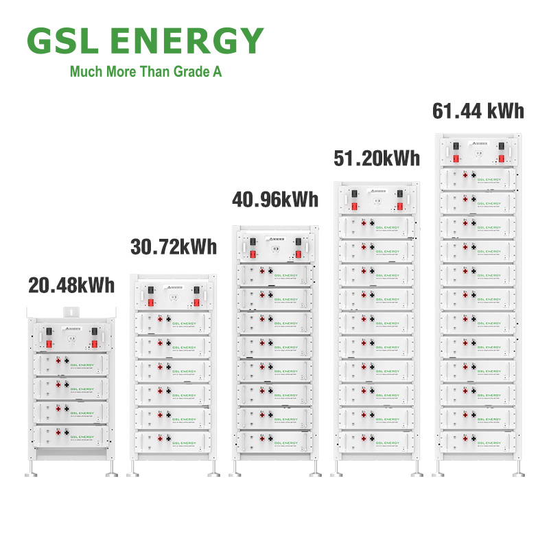 Gsl Energy Stackable 30kwh 40kwh50kwh 60kwh 80kwh 100kwh Battery Lithium Iron Phosphate Battery Rack-Mounted Home Energy Storage