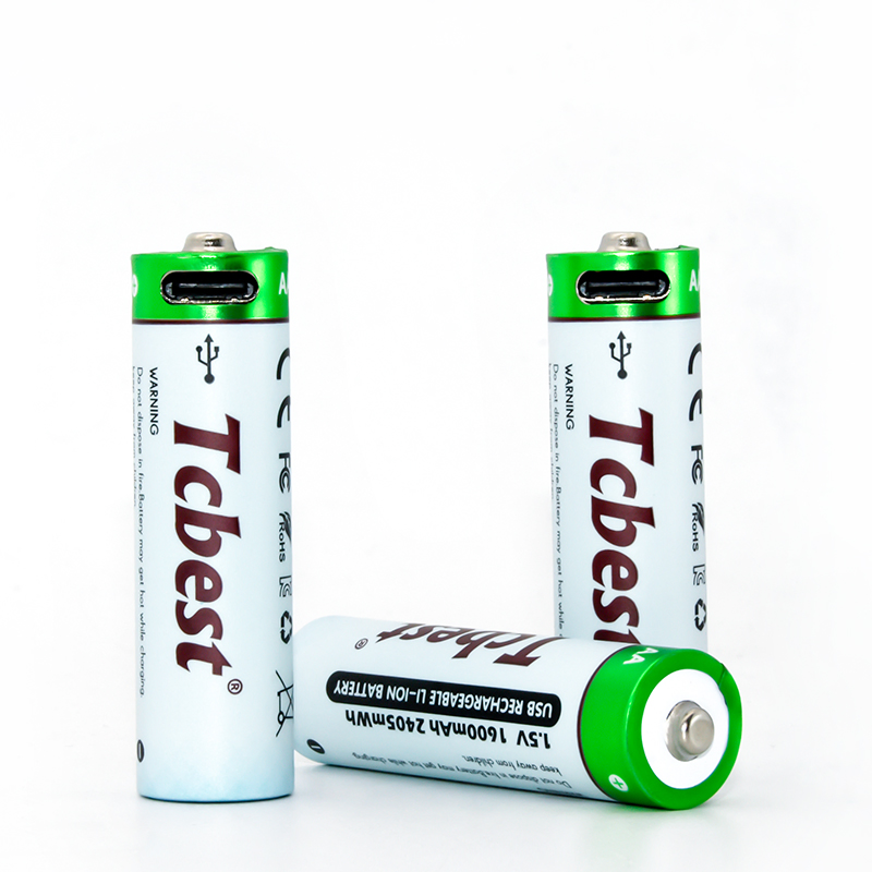 Good Performance Type C 1.5V Lithium Batteries AA AAA Super Charge 2200mwh USB Rechargeable Battery+Charger with Fast Charging Time