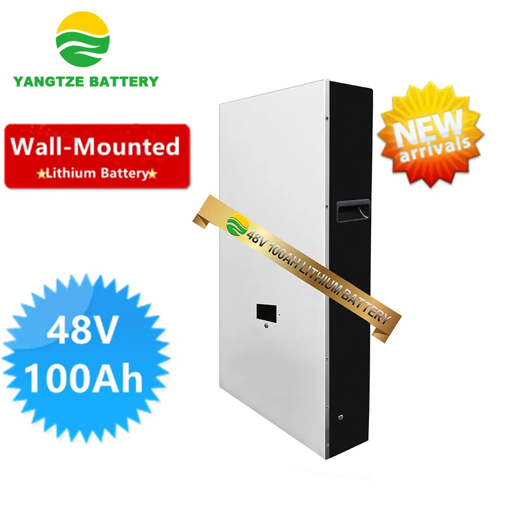 Wall-Mounted 8000 Cycles Life 5kwh 48V 100ah Energy Storage LiFePO4 Lithium Battery Pack with Smart BMS RS485 for Solar System UPS Telecom