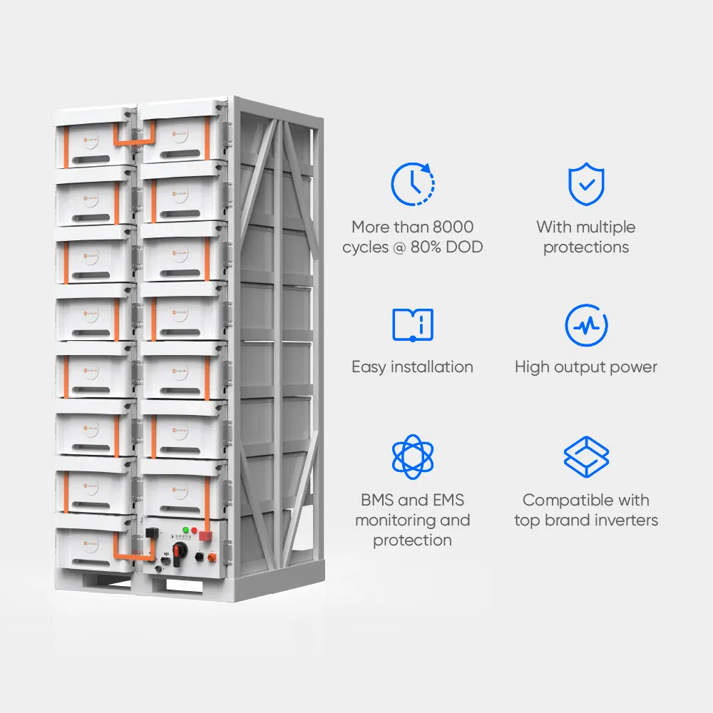Stackable Energy Storage Battery 100kwh 200kwh 241kwh Lithium Photovoltaic Battery Packs Pour Maison