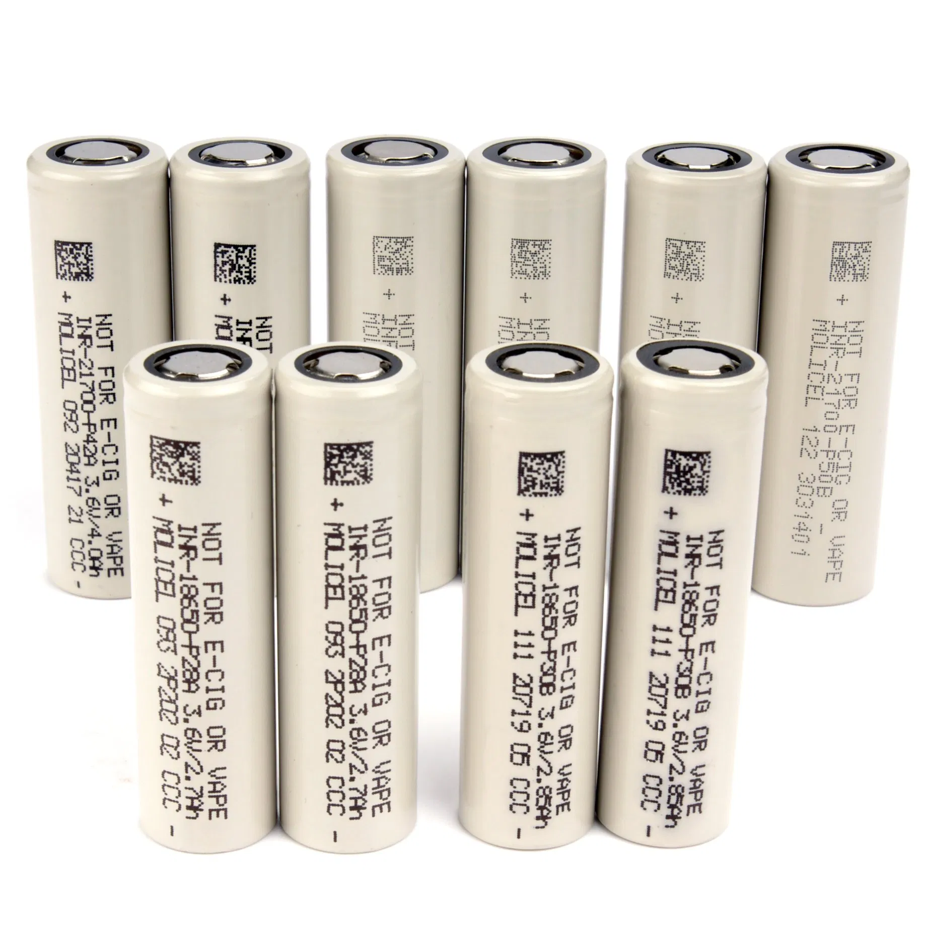Original Molicel 3.7V 18650 21700 2800mAh/3000mAh/3500mAh/4000mAh/4200mAh/5000mAh Li Ion Lithium Battery Cell