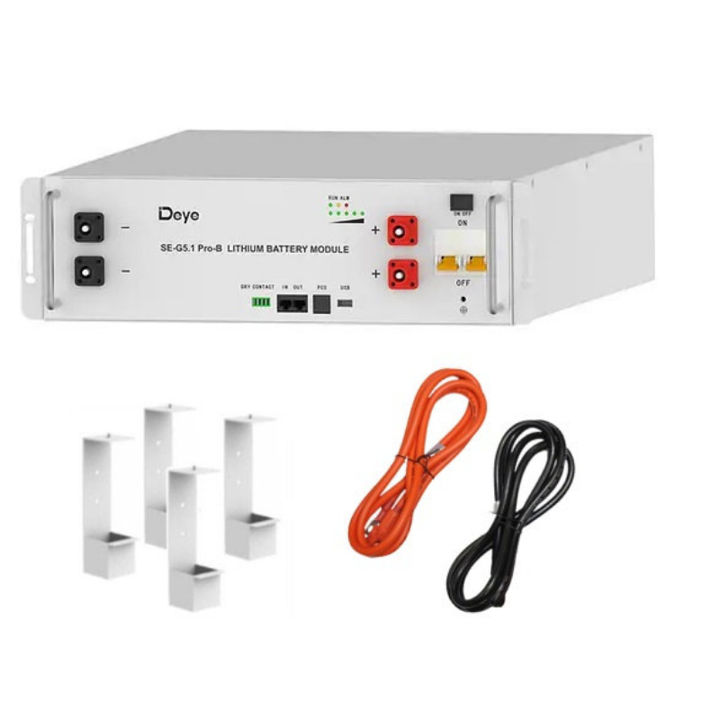 Deye 48V 100ah High Capacity Lithium Battery with Can2.0 Communication for Industrial off-Grid Power and Telecom Backup