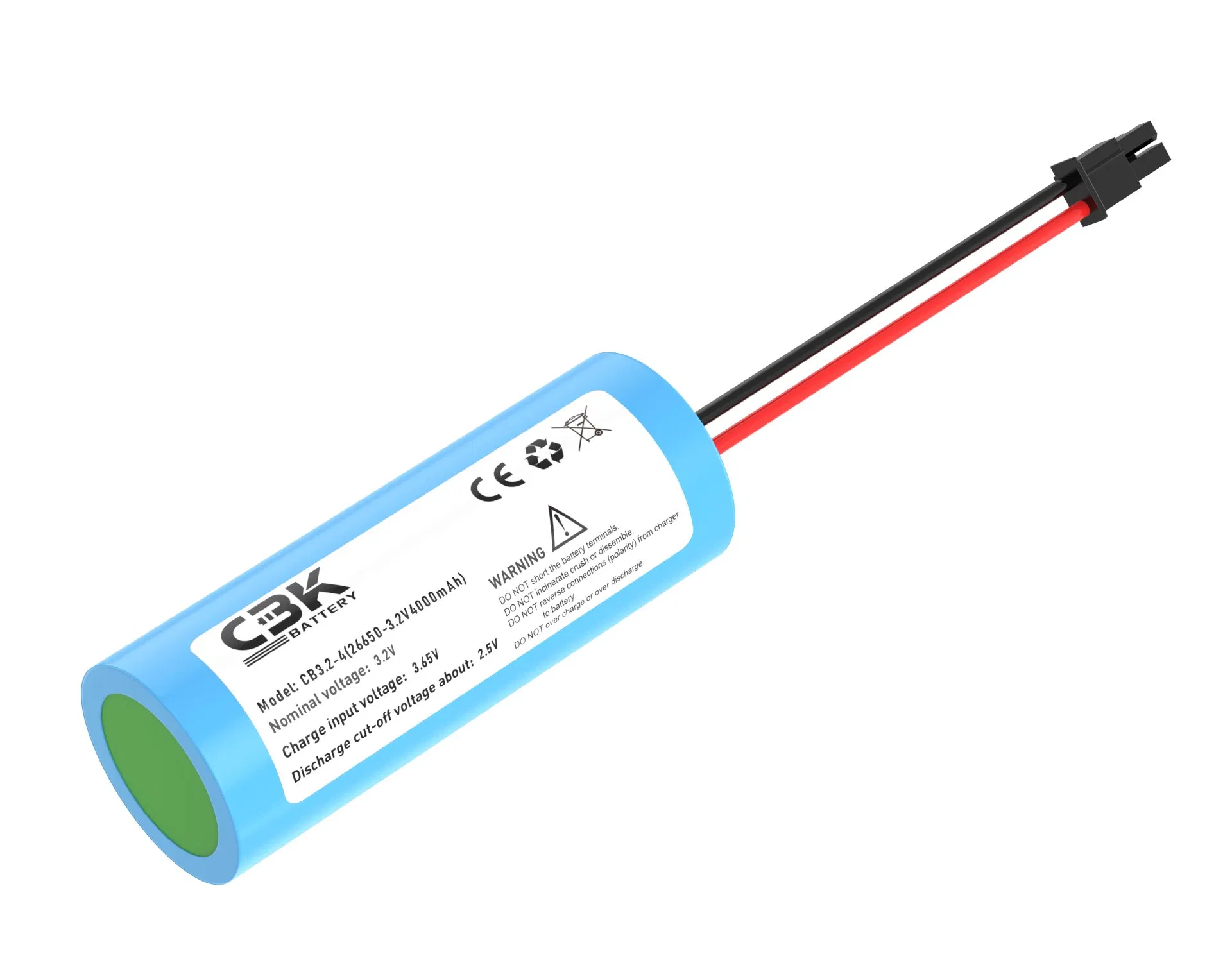 High Capacity 26650 LiFePO4 Battery 3.2V 4000mAh Deep Cycle Cell for Emergency Lighting &amp; Power Backup