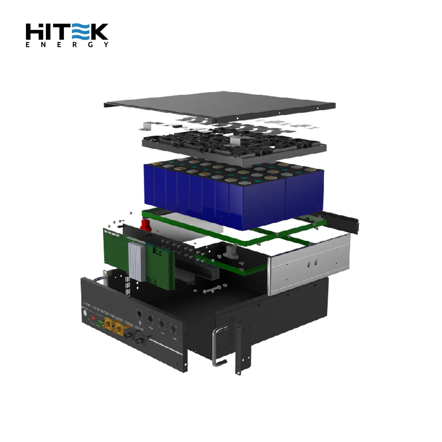 Hitek Portable Movable Power Battery Pack Bank 15kwh Wheels Type Lithium Battery 51.2V 300ah for on/off Grid Hybrid Solar System