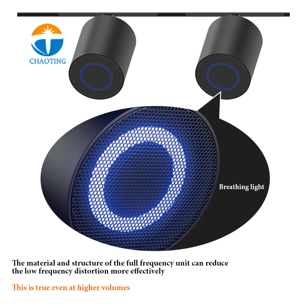 HOT Rail BT Speaker Lamps Adjustable Magnetic Track Lighting with External Speaker Ideal for Smart Home &amp; Office Environments