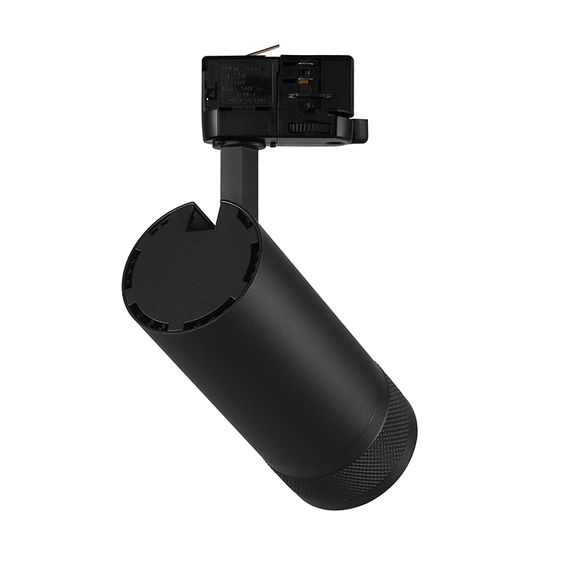 Modern 30W COB LED Track Spotlight 4000K Anti-Glare Zoomable Art Gallery Surface Mounted 3-Phase 4-Wire Track Lights 220V PC