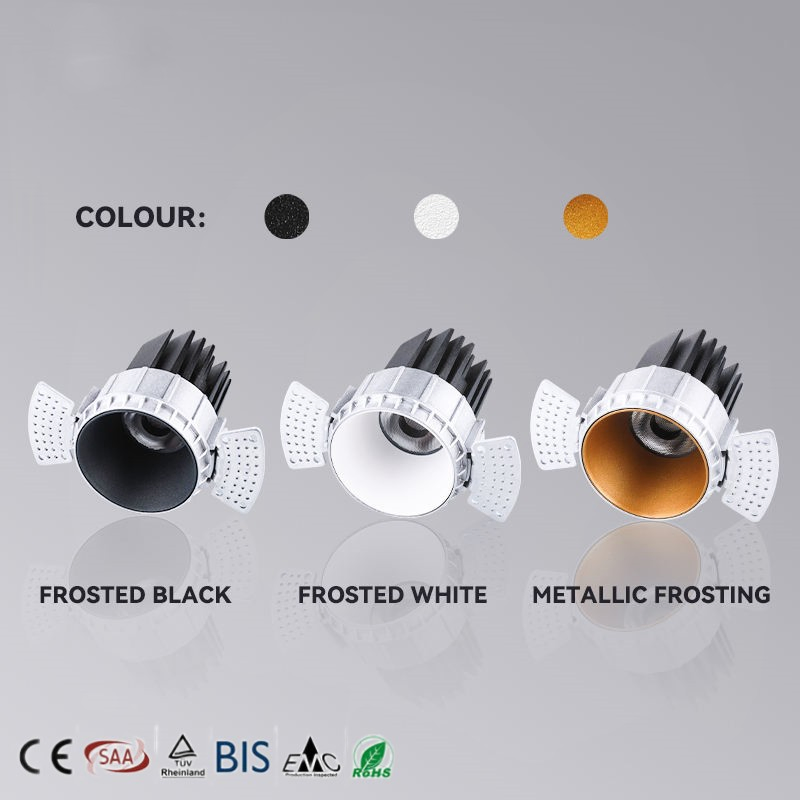 COB Down Lights Panel New Concept IP54 Easy Installation 10W Trimless LED COB Recessed Downlight
