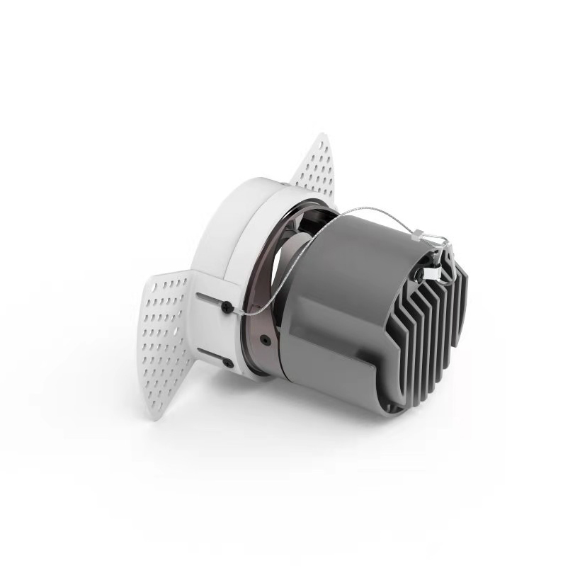 Round Shape Downlights LED COB Aluminum Recessed Trimless Downlight