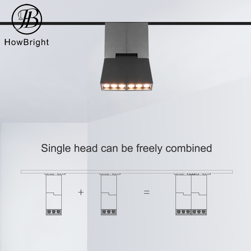 LED Track Light Fixture Housing Commercial Shop Adjustable Track Spotlight
