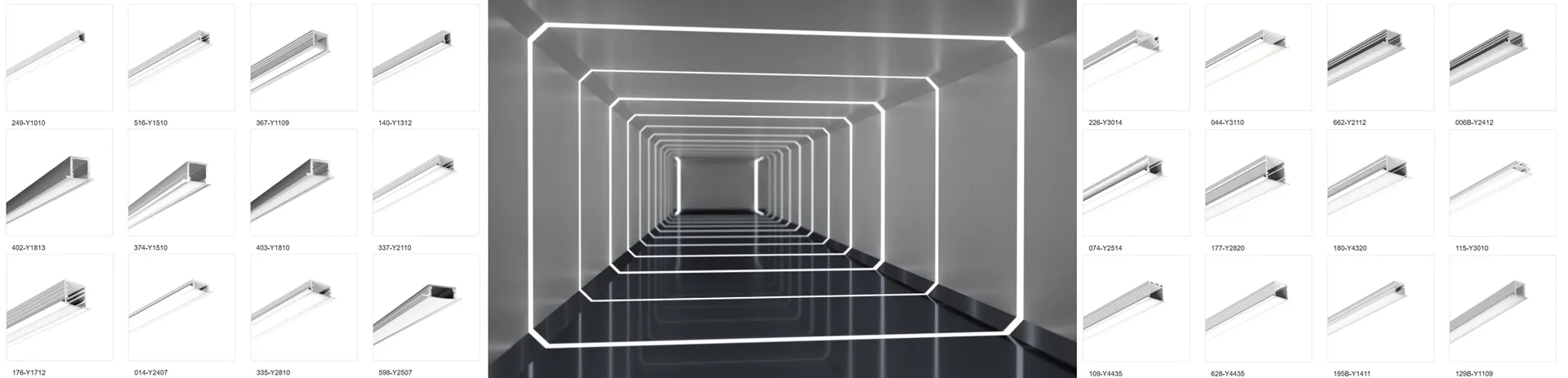 Commercial Office Surface Mounted Ceiling Pendant Linear Strip Lighting System Recessed Linkable LED Linear Light