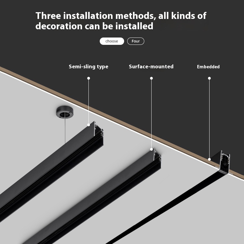 Led Track Light Linear Spot LED Magnetic Belt Track Lighting
