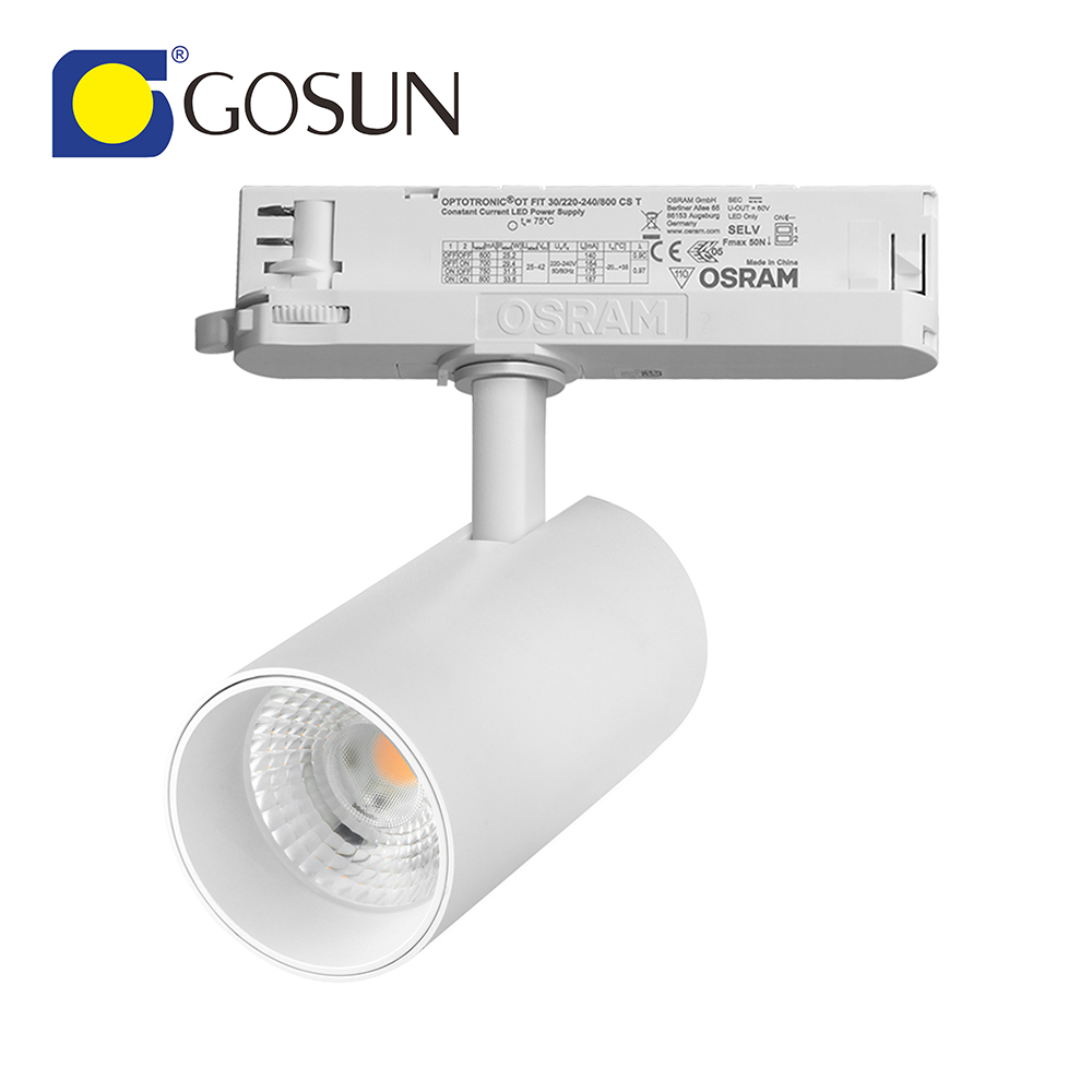 15.8USD GOSUN HIGH LUMEN Anti-glare 3 Phase 20W LED Track Light With 5 Years Warranty