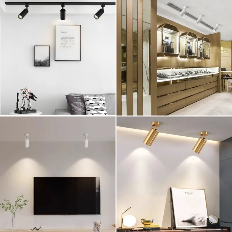 Adjustable GU10 MR16 7W Aluminum Ceiling LED SMD Track Spotlights