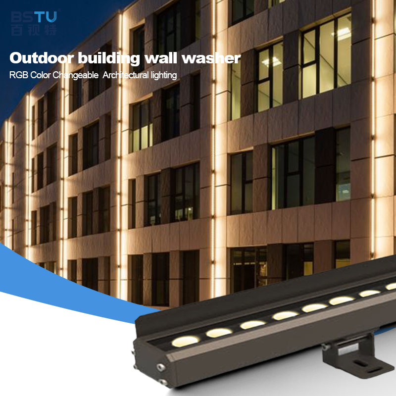Facade Lighting Solution Design RGB Color Changeable Architectural Lighting Led Linear Wall Washer Light