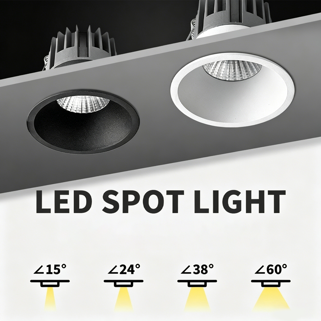 10W Anti-glare Trimless Aluminum LED Downlight Modern Lighting Solution