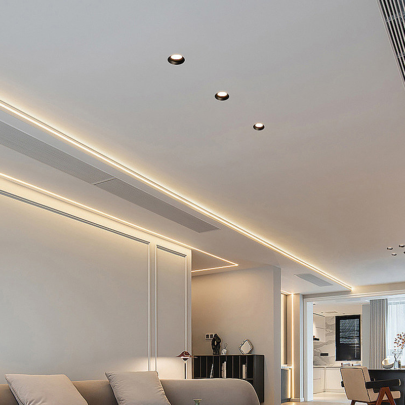 Aluminum Shell Embedded LED Downlights Indoor Commercial Anti-Glare Core Spotlights for Deep Lighting