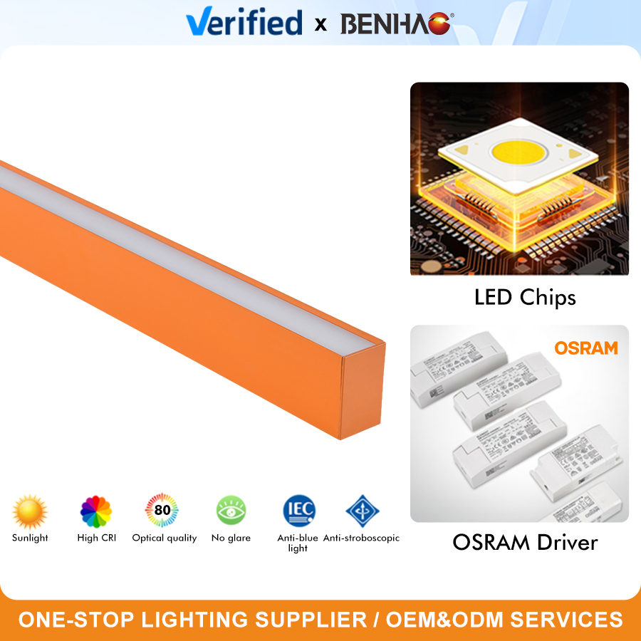 Commercial LED Linear Light, 40W Linkable Batten Fixture, Waterproof for Shop &amp; Office Lighting