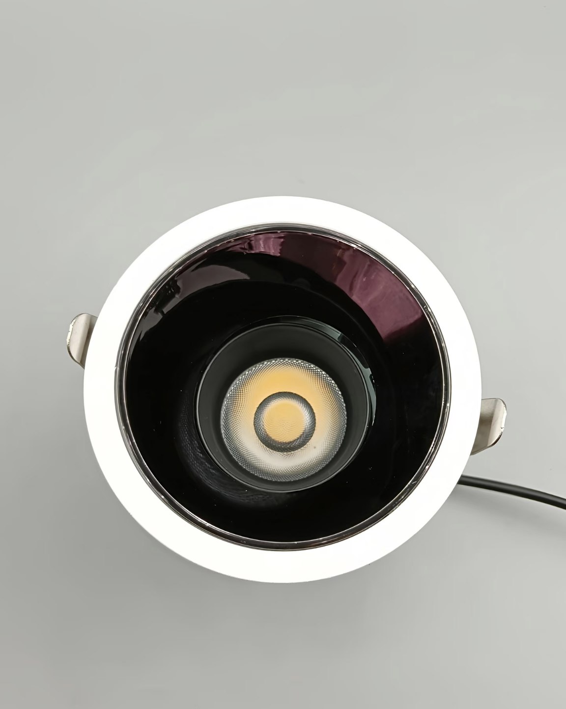 Ultra-Thin Recessed LED Downlight with Deep Anti-Glare Design No Flicker 75mm Cutout Black Baffle Trim LED Spotlights for Indoor
