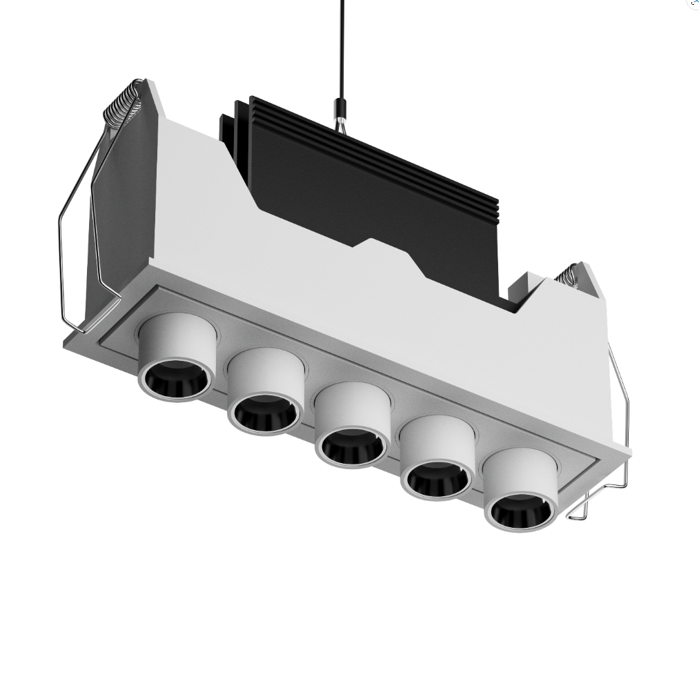 Ceiling Recessed Surface Interchangeable Downlight 10W Ra95 Anti Glare Slim Linear Shape LED Grille Downlight