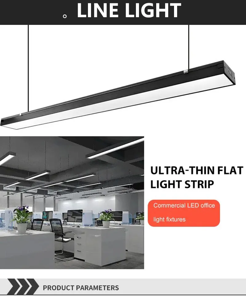 Mounted Pendant Hanging Line IP65 Waterproof Lamp 2FT 4FT Office Commercial LED Linear Light