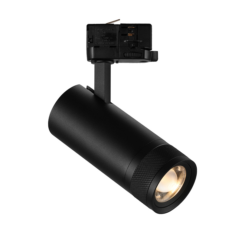 Modern 30W COB LED Track Spotlight 4000K Anti-Glare Zoomable Art Gallery Surface Mounted 3-Phase 4-Wire Track Lights 220V PC