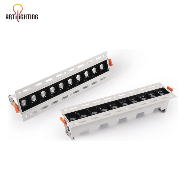 Customized LED Chip Isolated Flicker Free Driver AC85-265V Grill Recessed LED Downlight in Trimless Frame for Linear Lighting