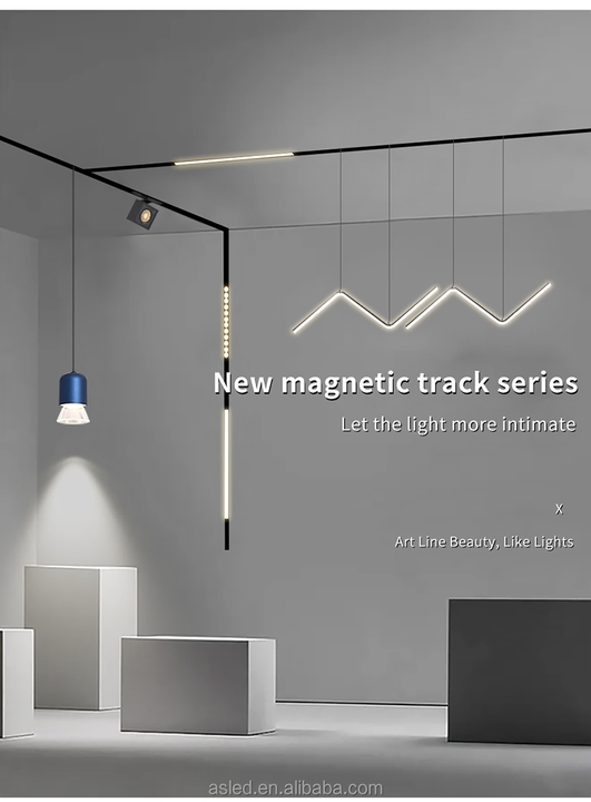 Linear Magnetic Track Light Manufactory Smart LED Modern L20 Flood LED 48V Linear Lights