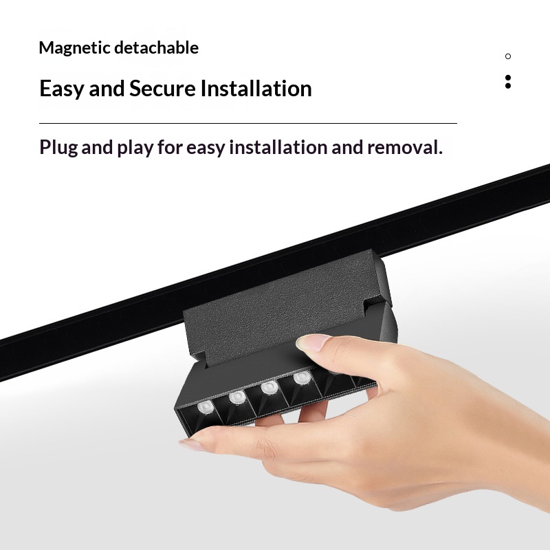 Smart Ultra-thin Floodlight for Living Room Lighting Without a Main Light, 11mm Magnetic Track Grille Light