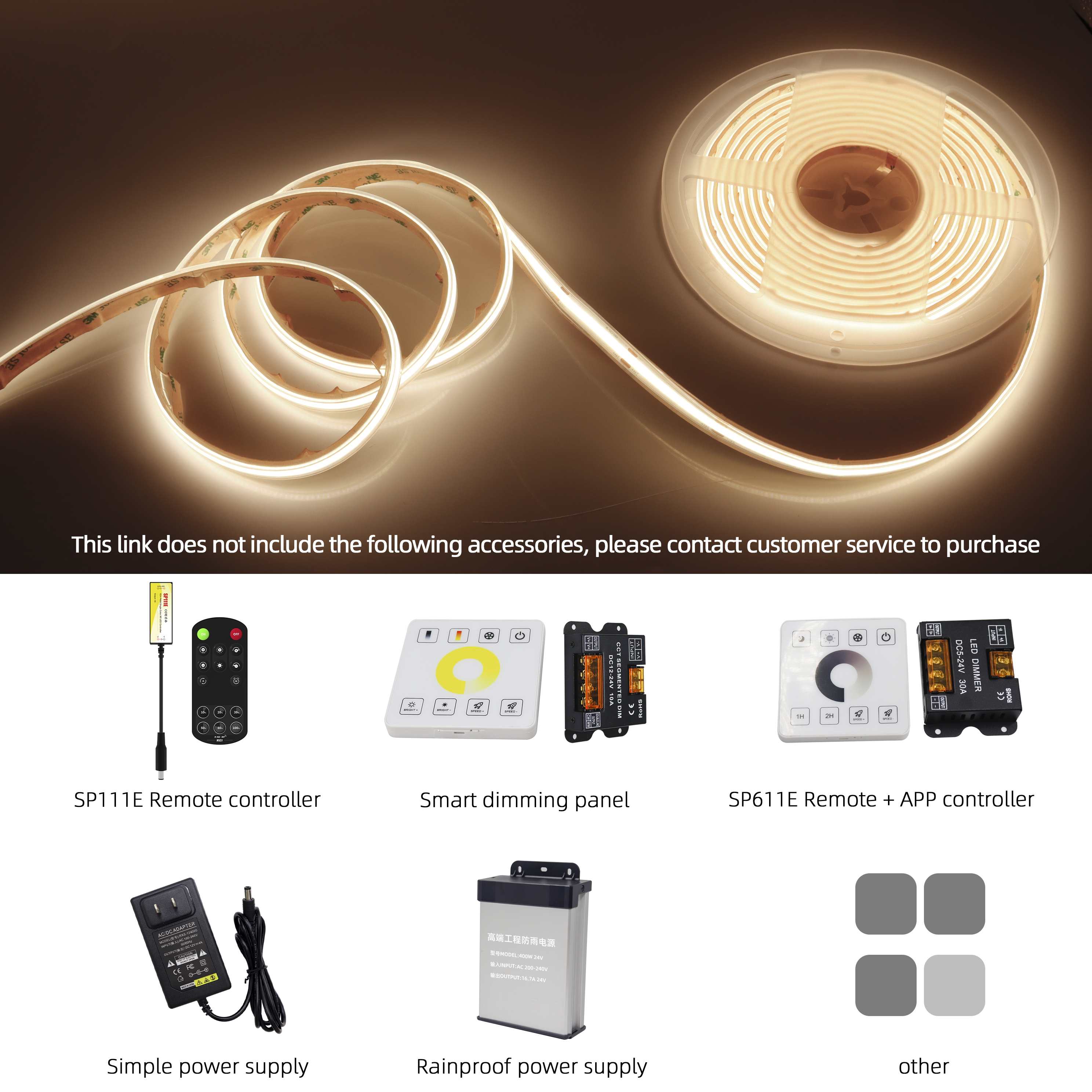 Linear Lighting COB LED Strip 24V 480D 8MM High CRI Flexible LED Tape for Custom Architectural Lighting Solutions Projects
