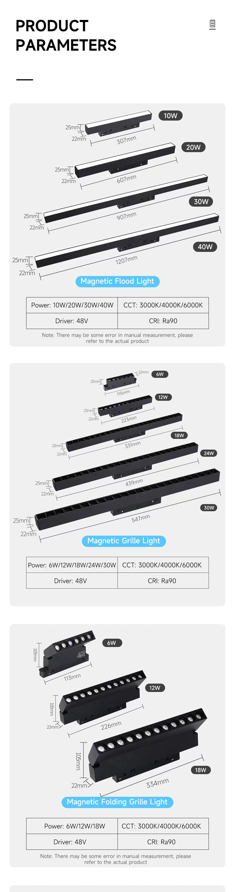 Track Light Dimensions 1