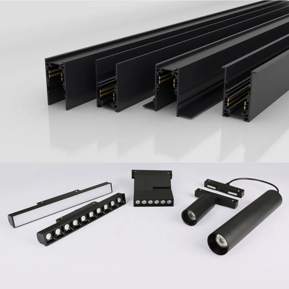 DC48V Magnet Lighting LED Spotlight Spot Lamp Mini 16 mm 16mm 38mm Embedec Magnetic Linear Lighting Bar Track Rail Light System