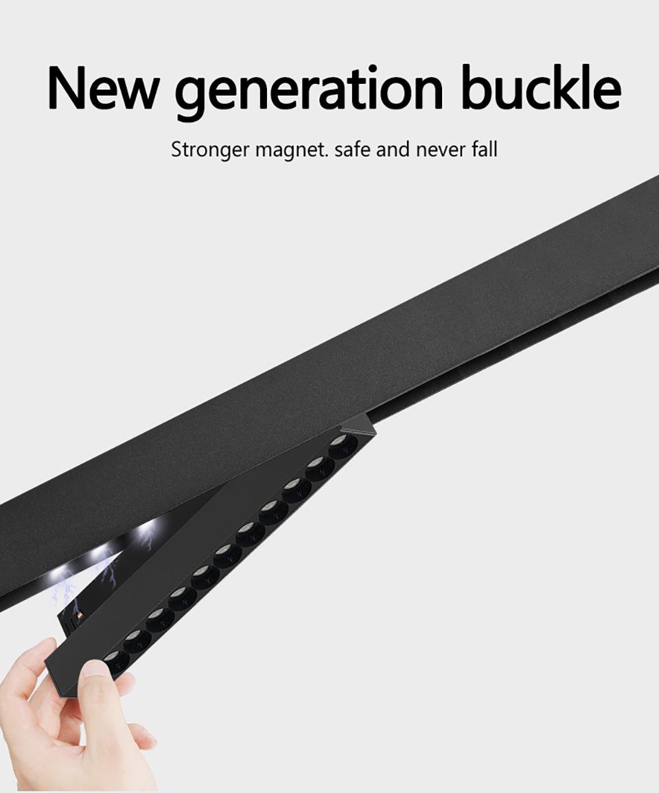 Best Sell 3CCT Smart Ultra Thin Plaster Rail System Track Lamp Adjustable Cob Moving Head Spot Smart Led Magnetic Track Light
