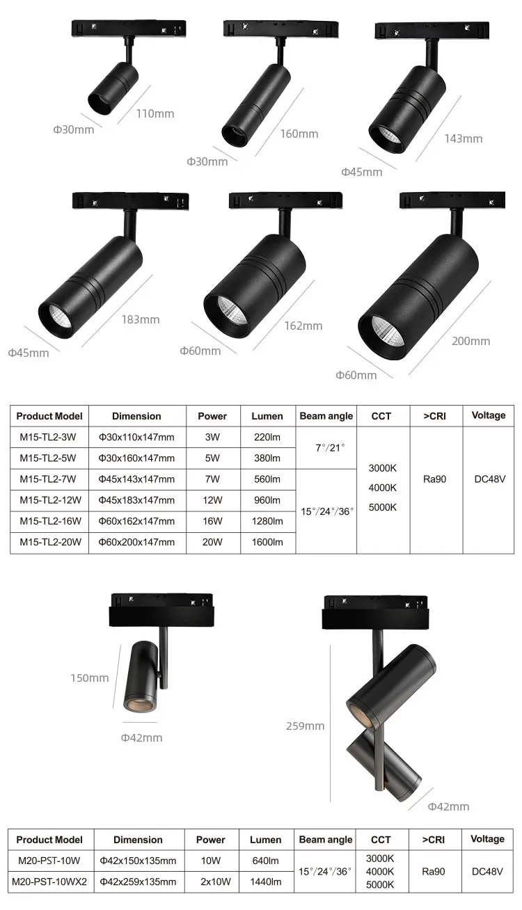 LED Zigbee LED Interior Lighting Surface Mounted Linear Magnetic Track Light Structure