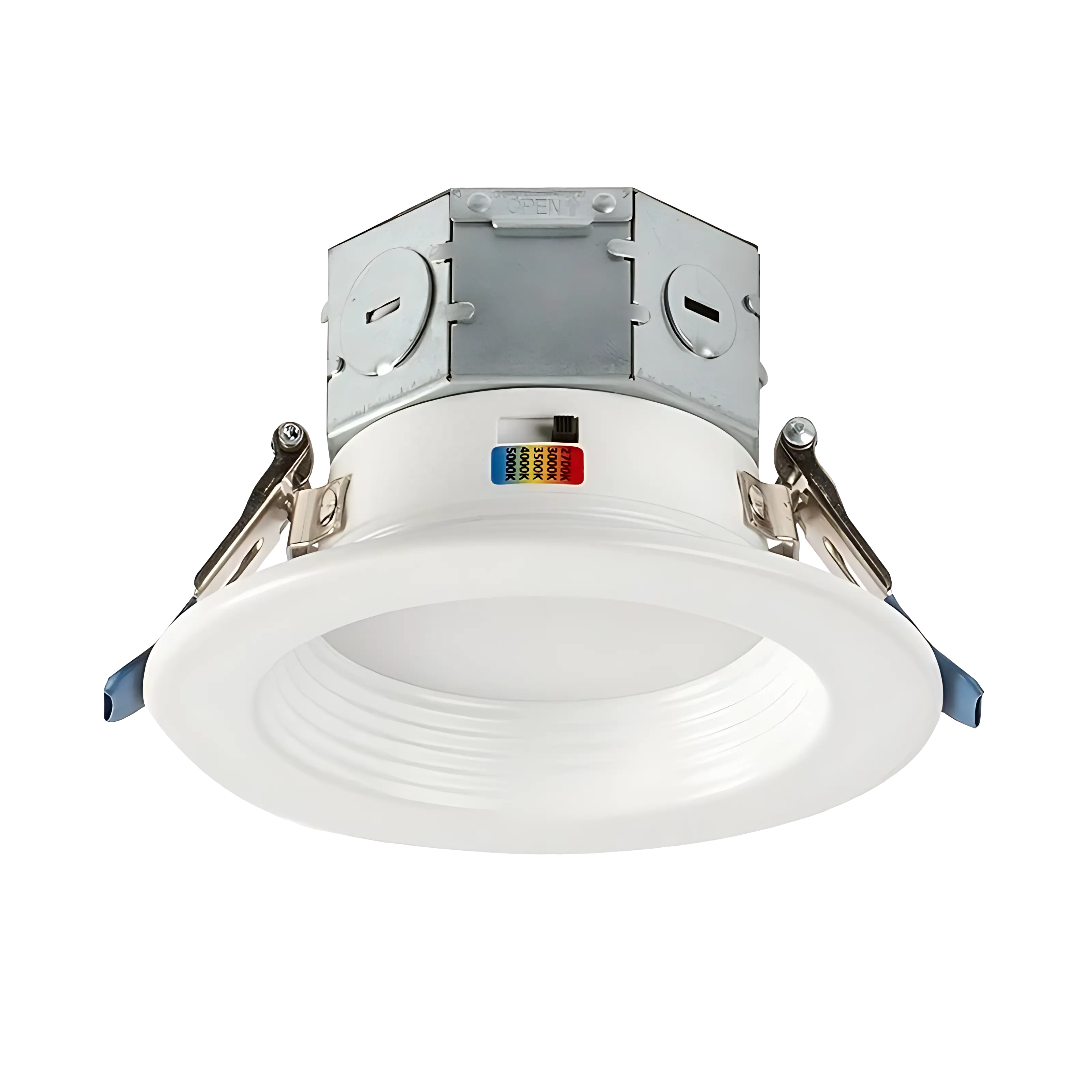 ETL 4" Baffle Recessed Downlight Integrated LED Light 9W 5CCT Quick/Easy Canless Install Recessed Ceiling Light