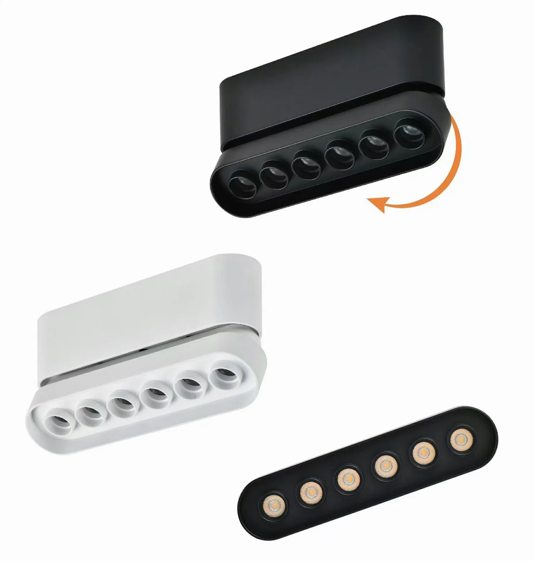 Indoor Surface Mounted 48V LED Magnetic Track Spotlight with Adjustable Angle