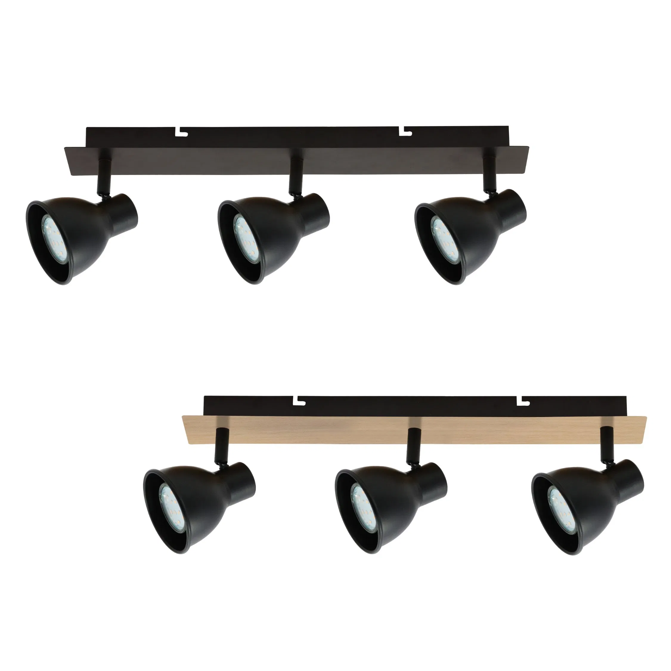 Indoor Wall Lamp Decorative Iron GU10 Ceiling Spot Light Fixture Black White Adjustable Surface Mounted Track Lighting