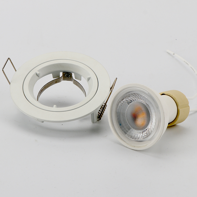 LED Recessed Trimless Adjustable Aluminum GU10 Downlight Module 7W Anti-Glare Dimmable