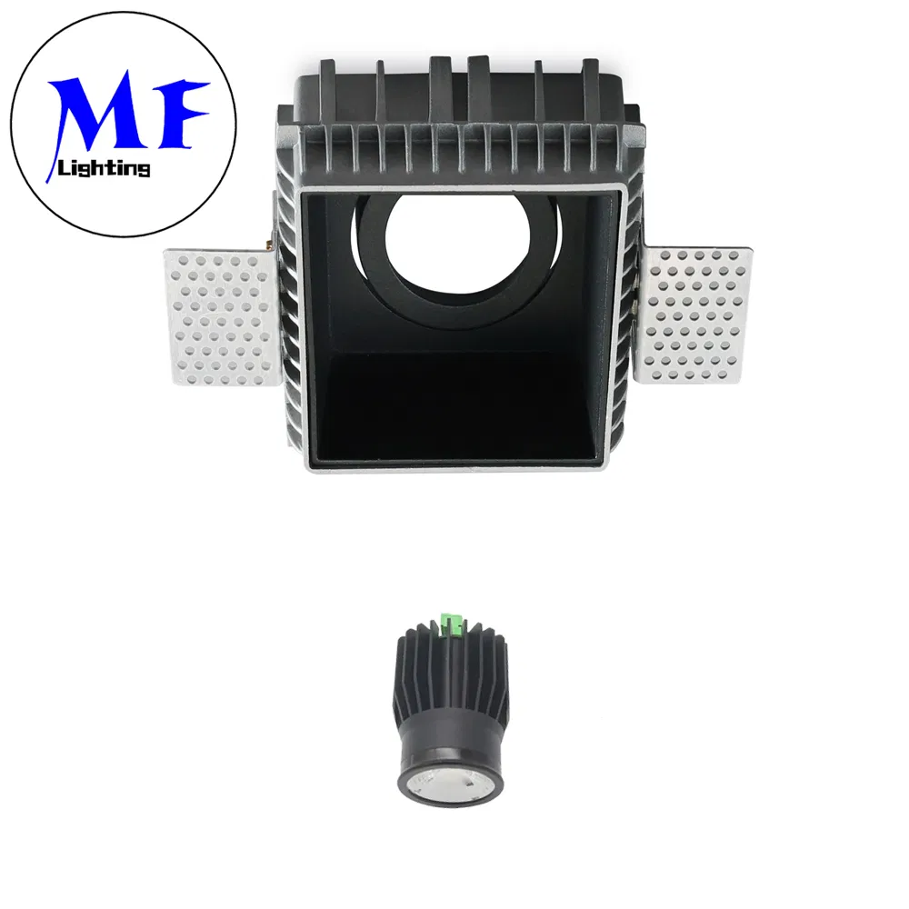 3W/5W/7W/8W/12W Trimless/Frameless LED Downlight with GU10 MR16 Bulb Replaceable Square and Round Recessed Spot Downlight LED Spotlights