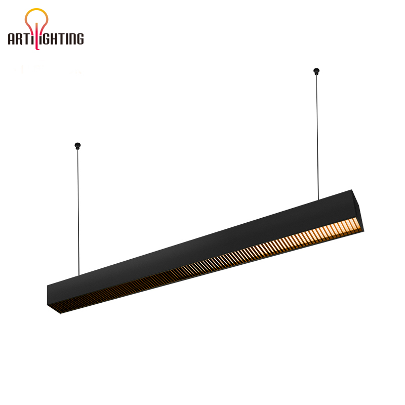 Commercial Office Surface Mounted Ceiling Pendant Linear Strip Lighting System Recessed Linkable LED Linear Light