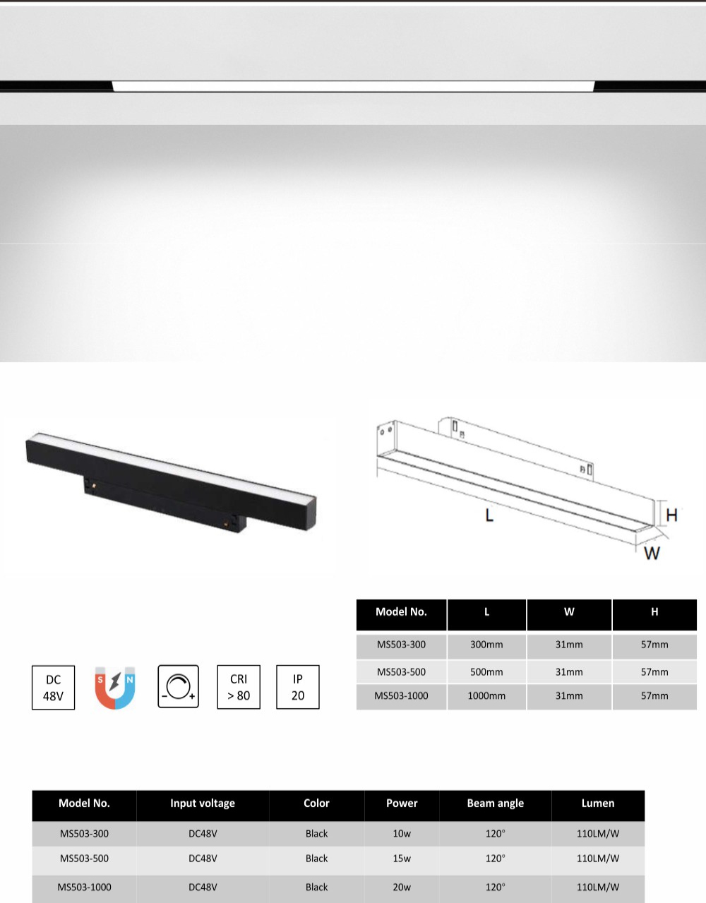 Magnetic LED Linear Light