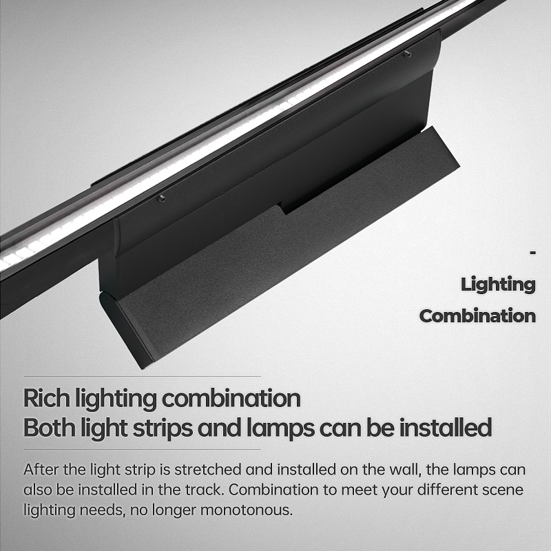 PULUOTI Modern Cob LED Strip Track Lights Magnetic Wall Washer Spot Prefabricated Linear Modulation Track Lighting for Mall