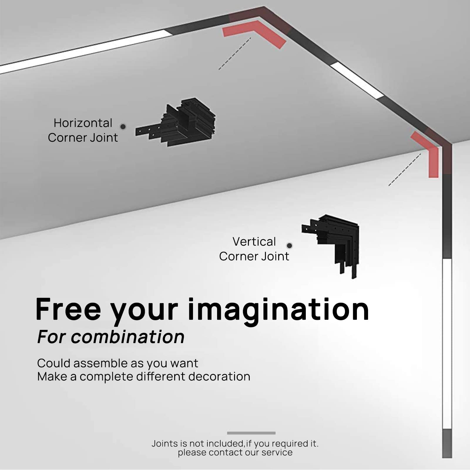 SCON Led Magnetic Tracks Lights System Indoor Lighting Ceiling Wall Light 0-10V/DALI Smart Dimming Lamps Track Rail