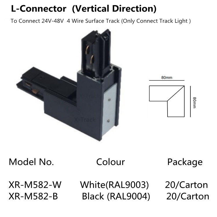 X-Track Spotlight Lighting Magnetic Track Rail Surface Mounted Pendant 4 Wires 48V LED 3500K Warm White Modern Design Lighting