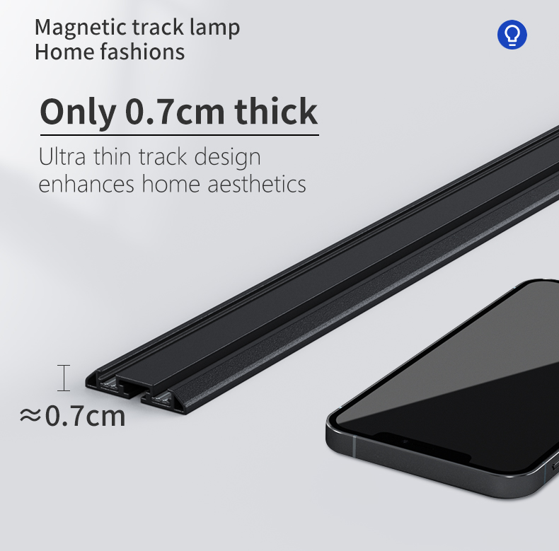 1m 1.5m 2m Smart LED Cob Magnetic Track Rail Lighting System 220V 48V Complete Linear Ceiling Recessed Modern Design Aluminum